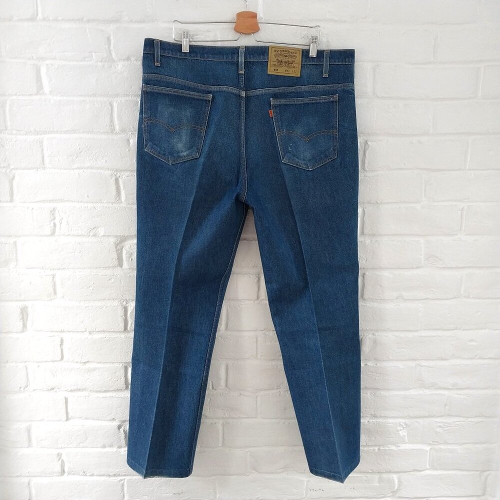 Vintage Levis Jeans Mens 42X32 517 Blue Bootcut Orange Tab USA Made 100% Cotton